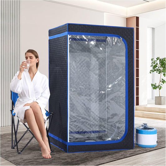 ZONEMEL Full Size Portable Steam Sauna Kit, Personal Full Body Sauna Spa 4L Steamer