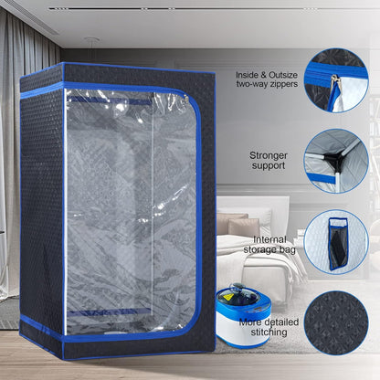 ZONEMEL Full Size Portable Steam Sauna Kit, Personal Full Body Sauna Spa 4L Steamer