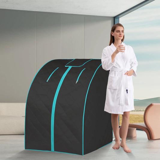 Zonemel Infrared Portable Sauna Kits 1 Person 1050W Home Spa Full Body, L 27.6" x W 31.5" x H 37.8"