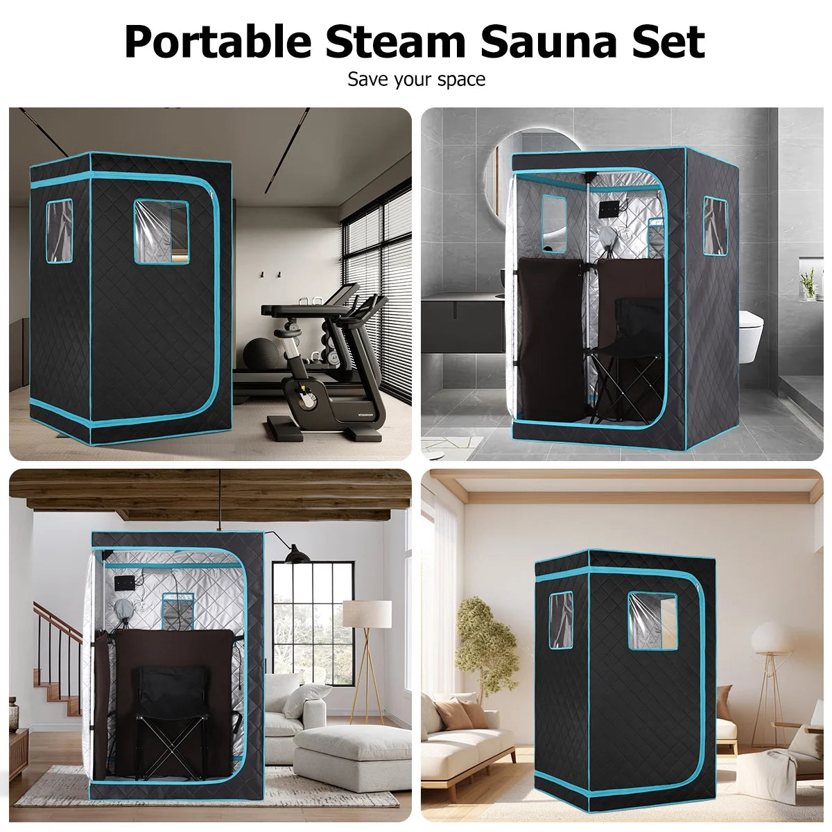 ZONEMEL Full Size Portable Infrared Saunas for Home Spa, Full Body Sauna Tent for Relaxation